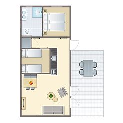 4-persoons bungalow | 4B