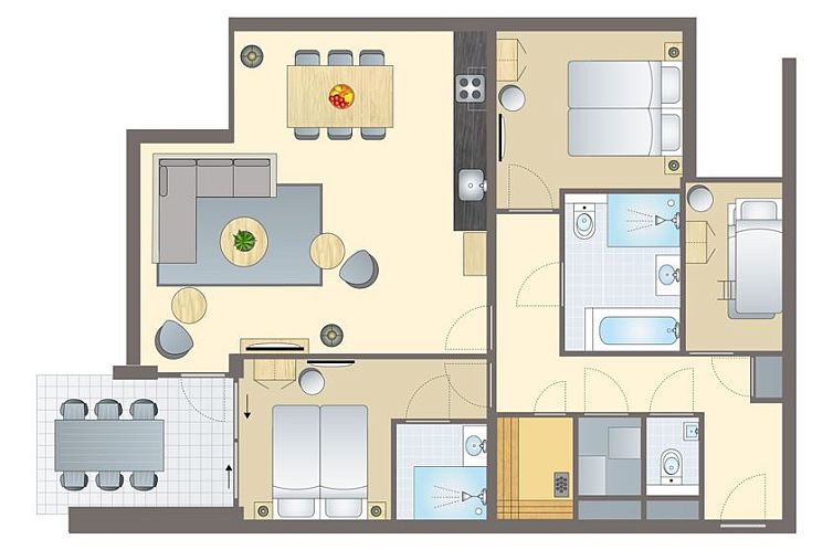 4-6-persoons appartement | 4-6L