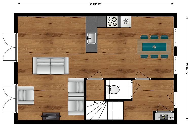 Geschakelde woning in Friesland, Nederland