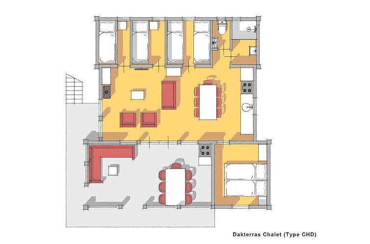 7-Persoons Chalet met Dakterras (CHD)