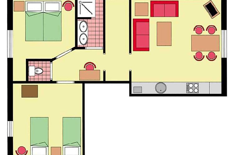 Comfortabel 4 persoons vakantie appartement in de Gelderse