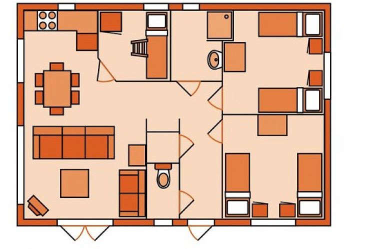 Vrijstaande kindvriendelijke chalet EM6K